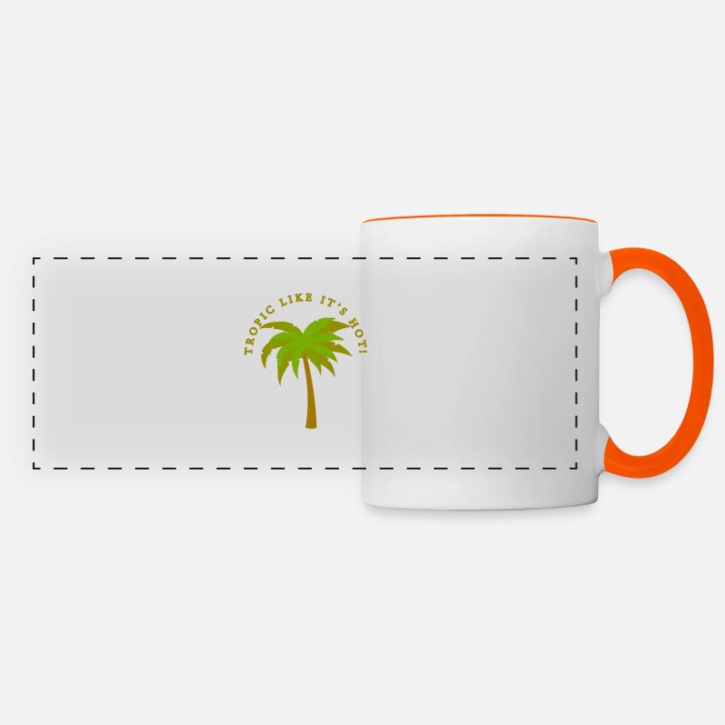 tropic like its hot - Panoramic Mug - white/orange