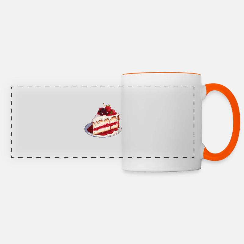 Fruitcake! - Panoramic Mug - white/orange