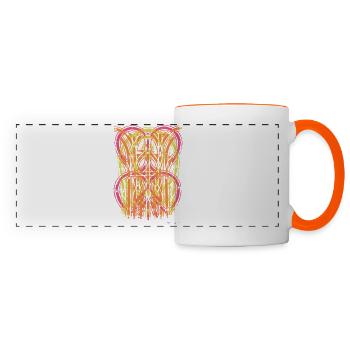 BODYTRACK I - Panoramic Mug - white/orange - Front