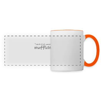 Erzgebirge Morgenmuffel - Panoramatasse - Weiß/Orange - Vorne