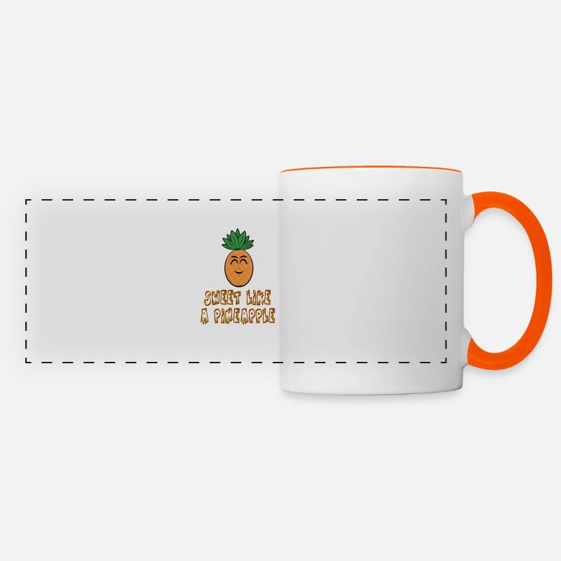 Pineapple Pineapple Sweet like a pineapple - Panoramic Mug - white/orange
