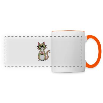 Professor Paws - Panoramatasse - Weiß/Orange - Vorne