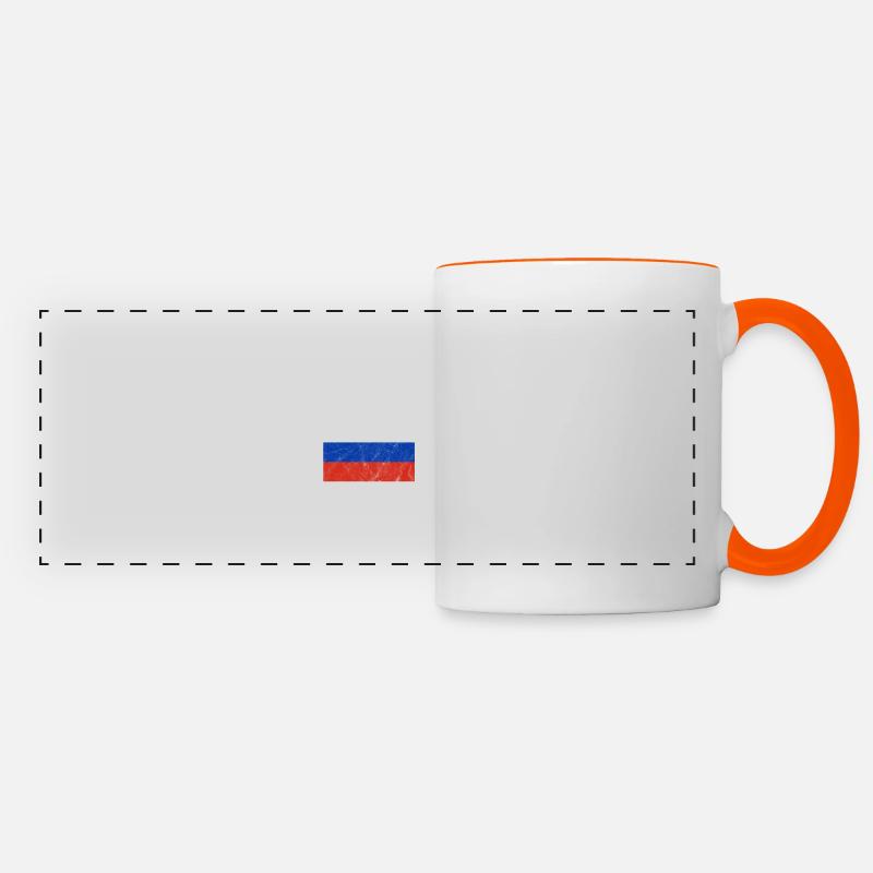 Russia - Panoramic Mug - white/orange