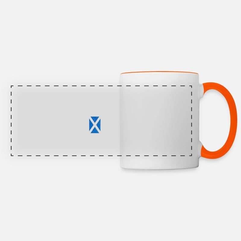 Écosse - Mug panoramique contrasté et blanc - blanc/orange