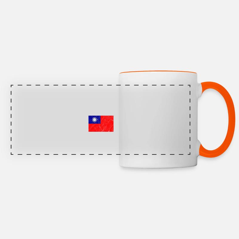 Taiwan - Panoramatasse - Weiß/Orange