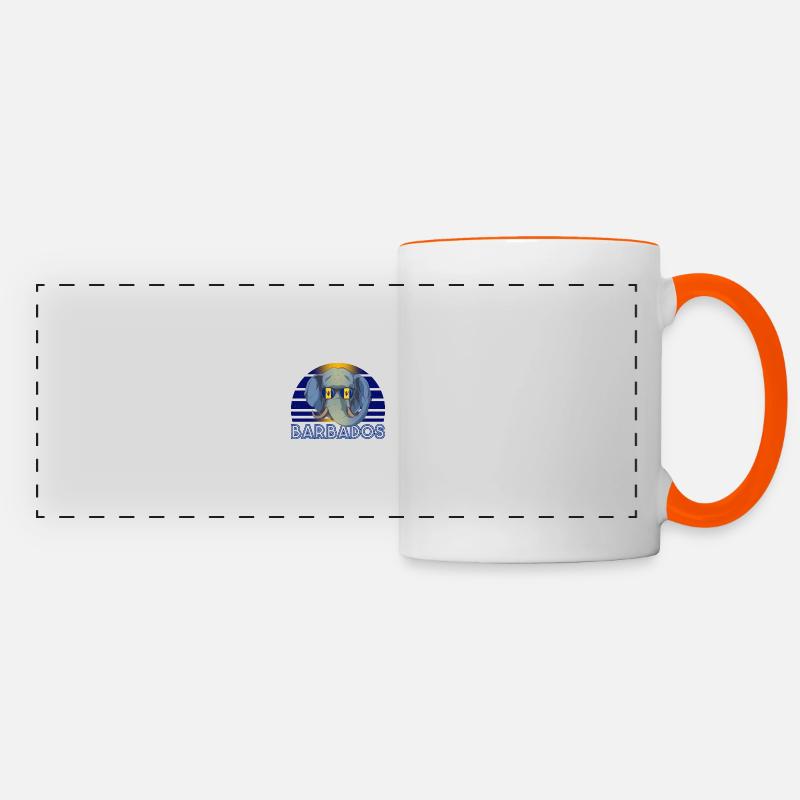 Barbados - Panoramatasse - Weiß/Orange