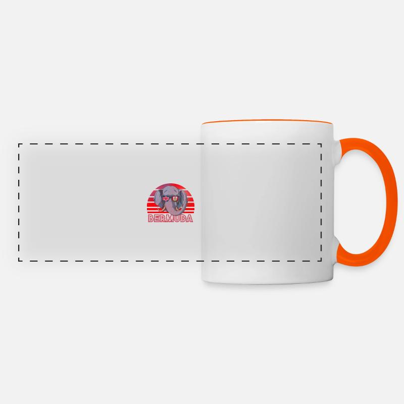 Bermuda - Panoramic Mug - white/orange