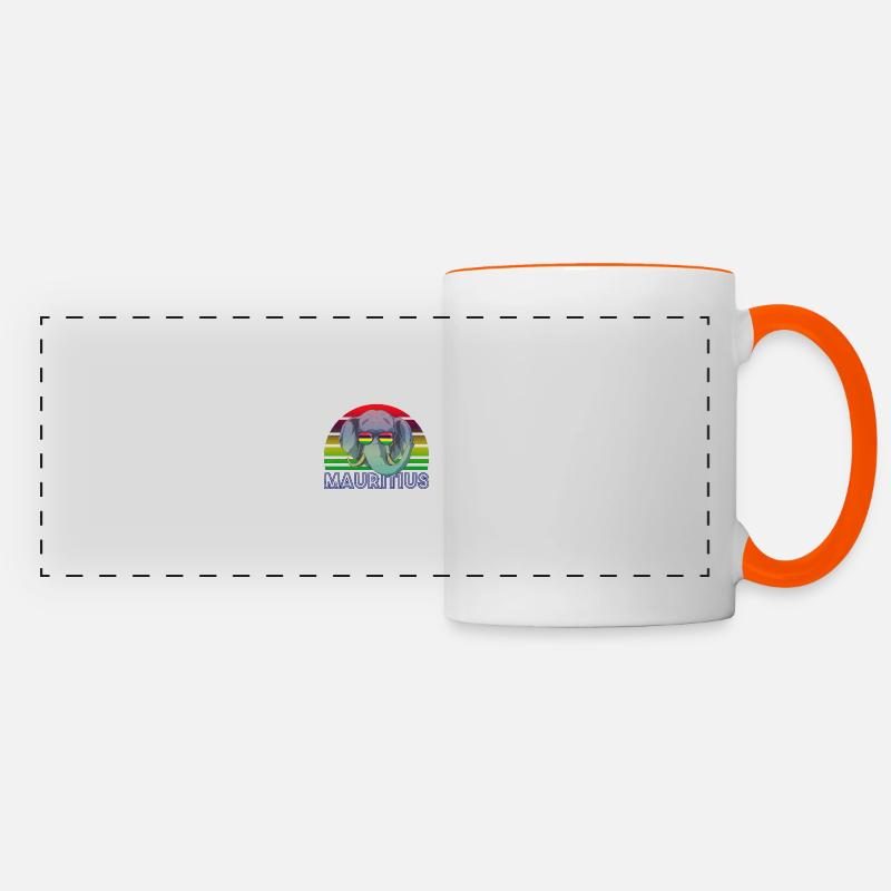Maurice - Mug panoramique contrasté et blanc - blanc/orange