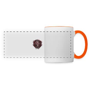 Lettonie - Mug panoramique contrasté et blanc - blanc/orange - Devant