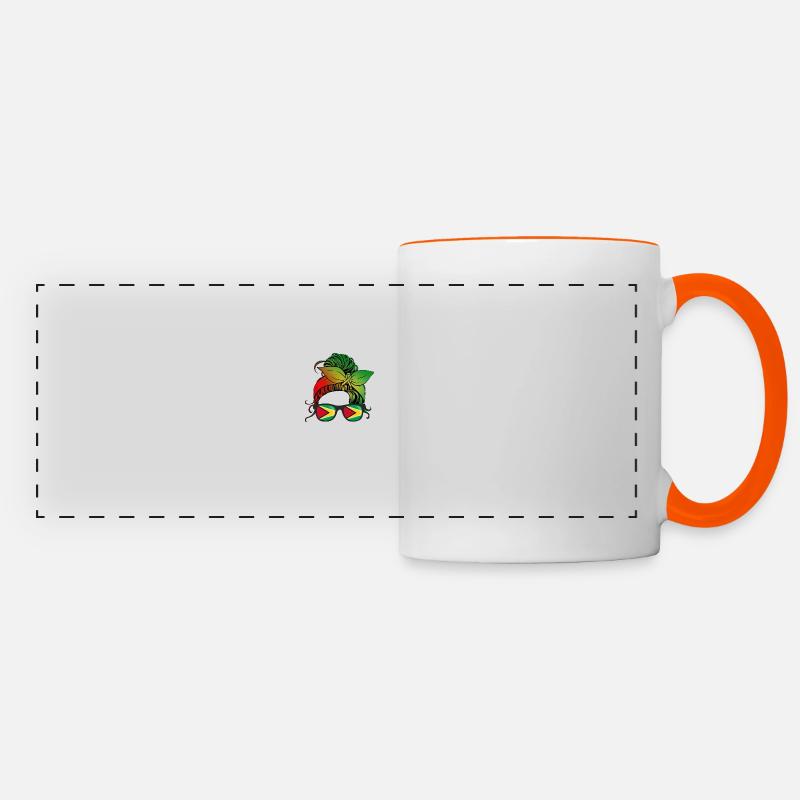 Guyana - Mug panoramique contrasté et blanc - blanc/orange