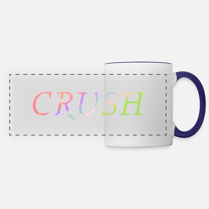 crush colorful - Panoramic Mug - white/cobalt blue