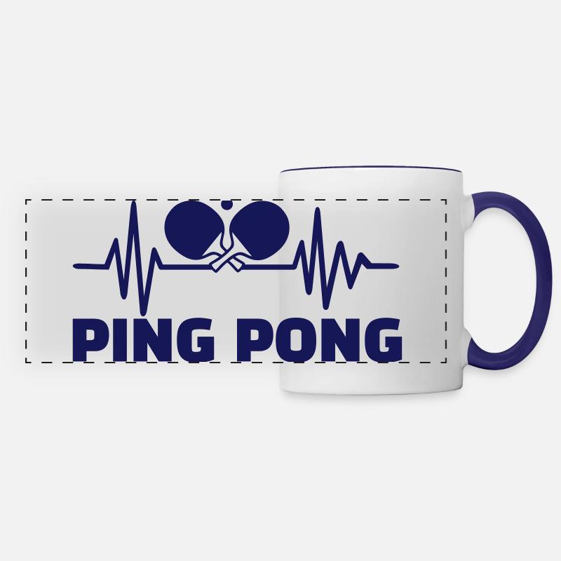 Ping-pong - Panoramic Mug - white/cobalt blue