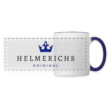Mein Name ist Helmerichs - Panoramatasse - Weiß/Kobaltblau - Vorne