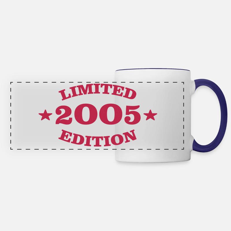 Limited Edition 2005 18th birthday - Panoramic Mug - white/cobalt blue