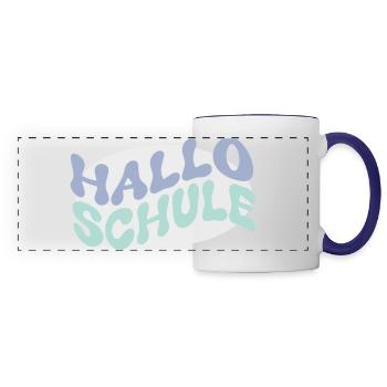 Hallo Schule 1 - Panoramatasse - Weiß/Kobaltblau - Vorne