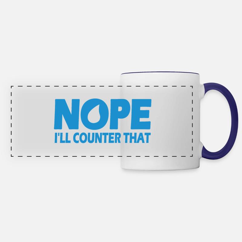NOPE i'll counter that - Panoramic Mug - white/cobalt blue
