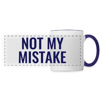 Not My mistake innocent innocence malchance maladroité - Mug panoramique contrasté et blanc - blanc/bleu cobalt - Devant