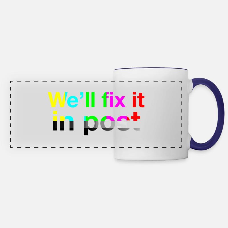 FixItInPost Target - Panoramic Mug - white/cobalt blue