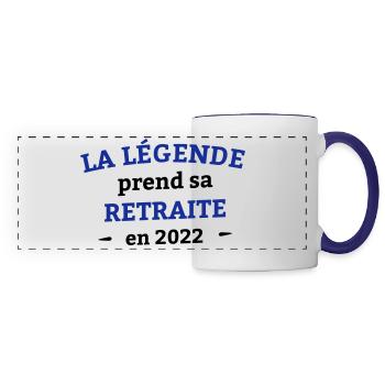 Retraite en 2022 - Cadeau Drôle - Mug panoramique contrasté et blanc - blanc/bleu cobalt - Devant