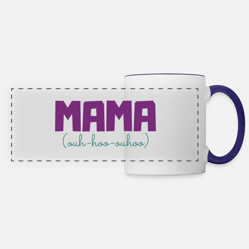 Maman - Mug panoramique contrasté et blanc - blanc/bleu cobalt
