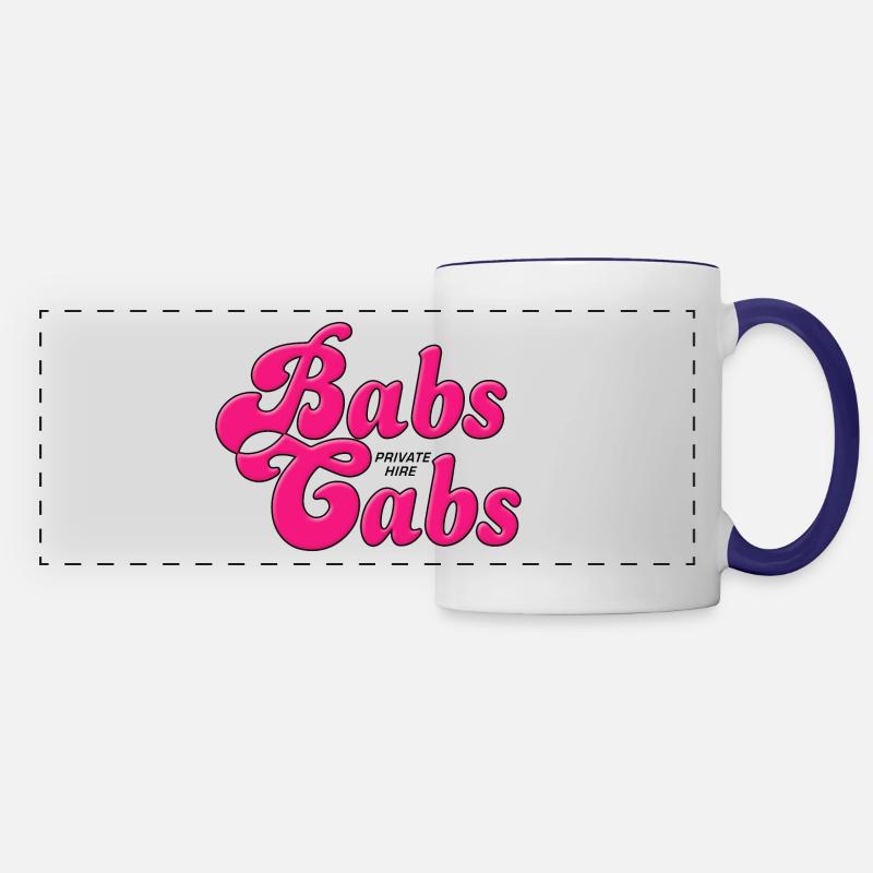 Babs Cabs - Panoramic Mug - white/cobalt blue