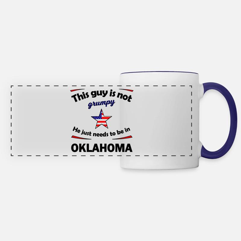 Oklahoma - Panoramic Mug - white/cobalt blue