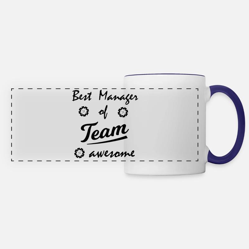 The Production Team - Panoramic Mug - white/cobalt blue