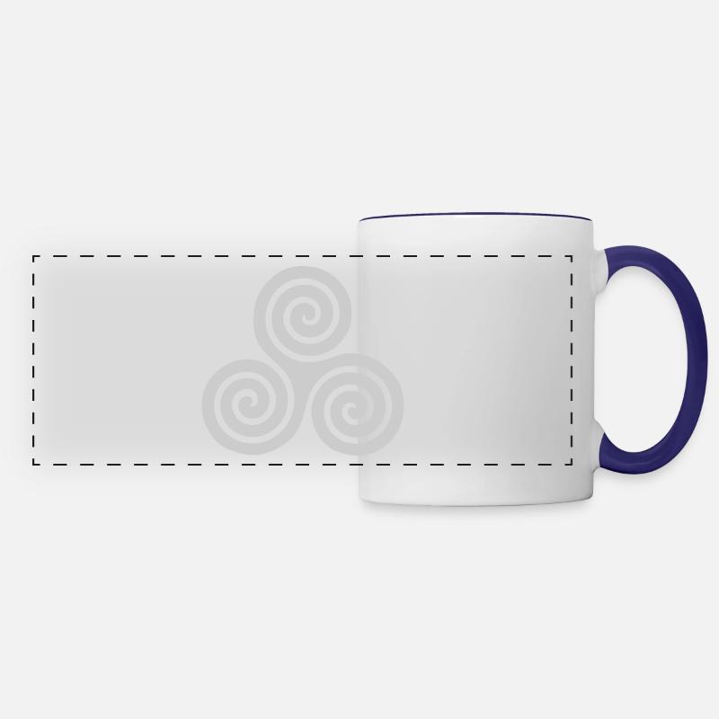 Triskelion grey - Panoramic Mug - white/cobalt blue