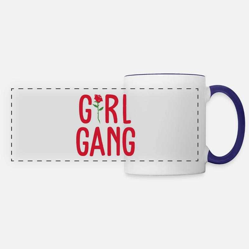 Rose - Panoramic Mug - white/cobalt blue