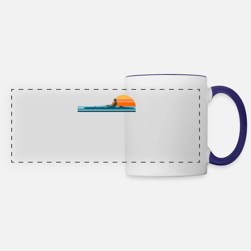 Rowing Crew Rower - Panoramic Mug - white/cobalt blue