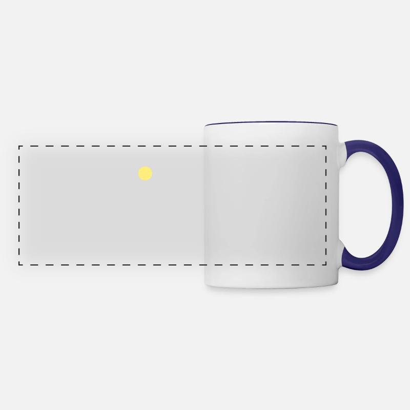 Daisy Birthday Party 1st Birthday - Panoramic Mug - white/cobalt blue