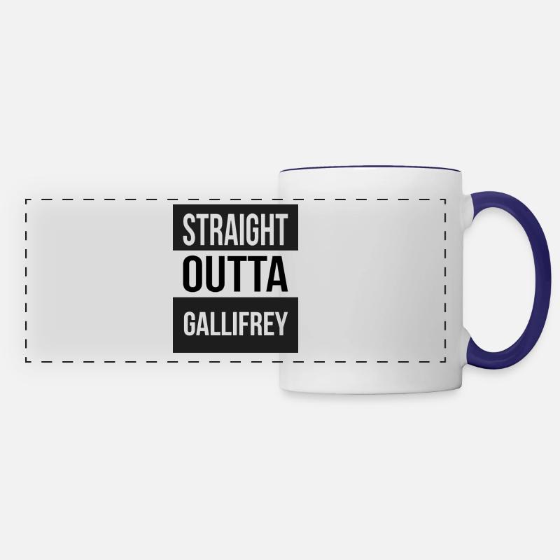 dr who - Panoramic Mug - white/cobalt blue