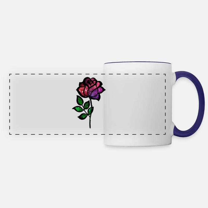 Cosmic Rose - Panoramic Mug - white/cobalt blue