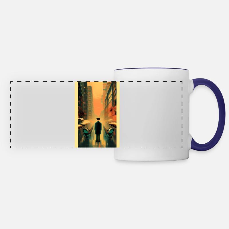 Streets 3 - Panoramic Mug - white/cobalt blue