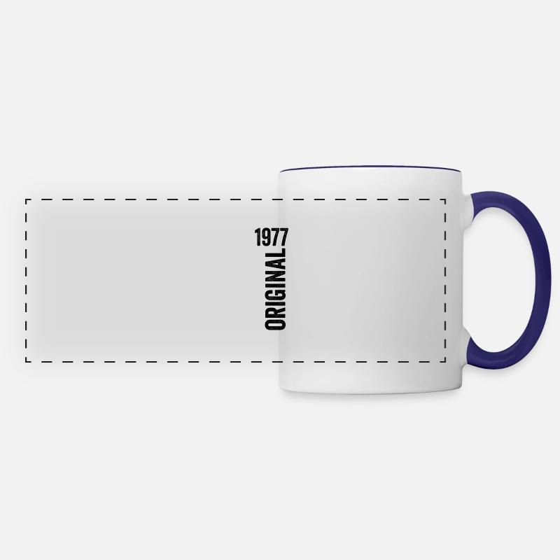 11977 Original Birthday Gift 1977 - Panoramic Mug - white/cobalt blue