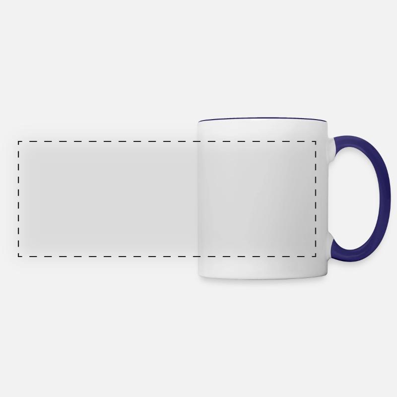 Dans le vide - Mug panoramique contrasté et blanc - blanc/bleu cobalt