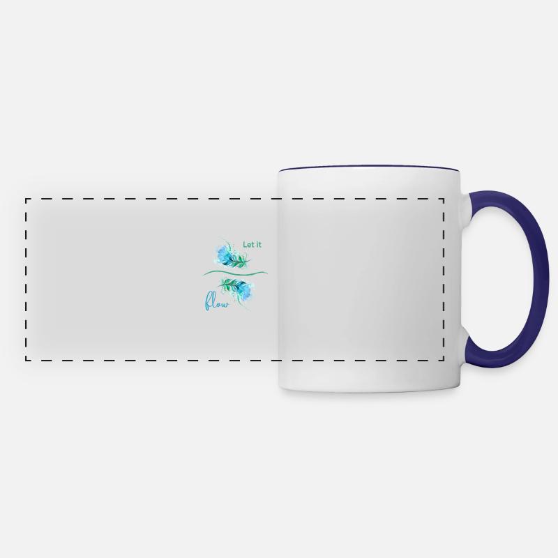 Let It Flow - Panoramic Mug - white/cobalt blue