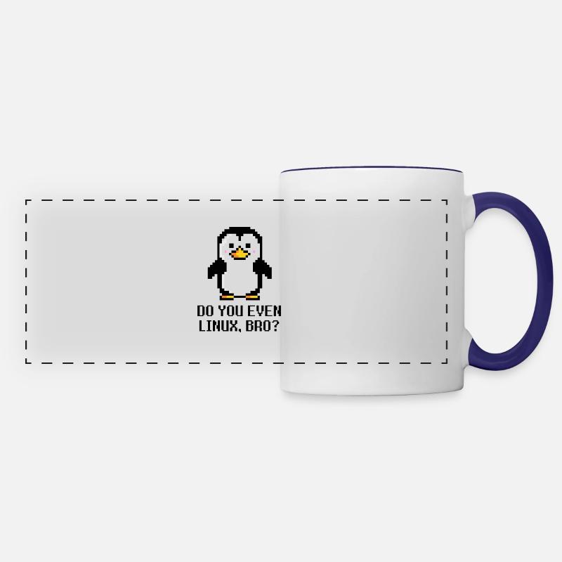 Do you even Linux, bro? - Panoramatasse - Weiß/Kobaltblau