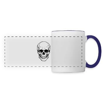 Skull - Panoramic Mug - white/cobalt blue - Front