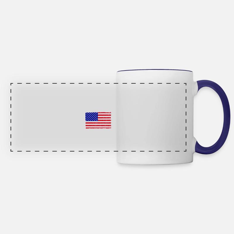 Make America Think Again - Panoramic Mug - white/cobalt blue