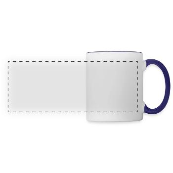 Visite en famille - Mug panoramique contrasté et blanc - blanc/bleu cobalt - Devant