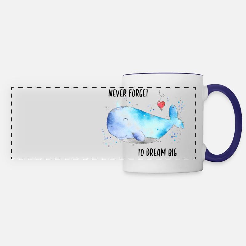 Whale Willy II - Panoramic Mug - white/cobalt blue