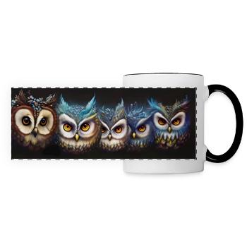 Owls Owl Cup - Panoramic Mug - white/black - Front
