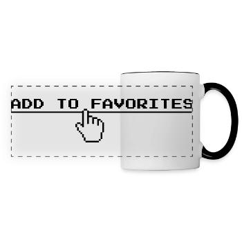 Ajouter aux favoris (US) - Mug panoramique contrasté et blanc - blanc/noir - Devant