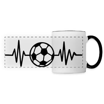 Fussball - Panoramatasse - Weiß/Schwarz - Vorne