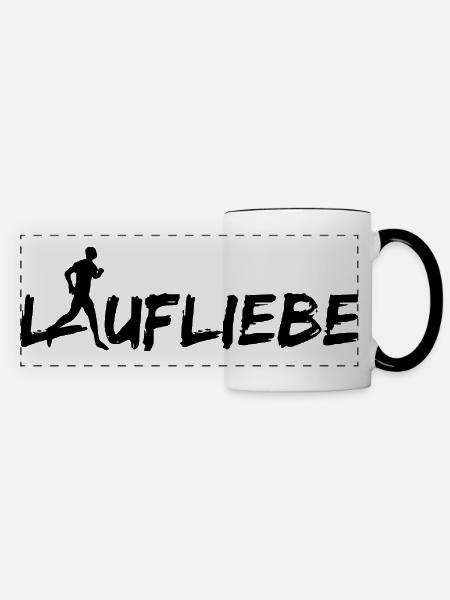 Laufliebe Men - Panoramatasse - Weiß/Schwarz