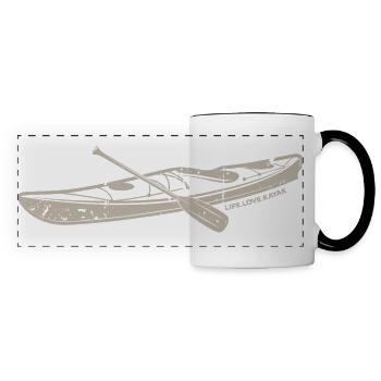 Let Love Win Kayak Print - Panoramic Mug - white/black - Front