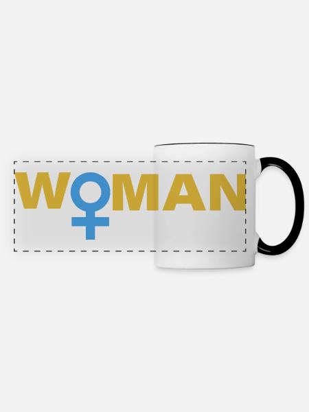 WOMAN - Panoramatasse - Weiß/Schwarz