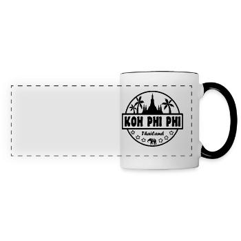 Koh Phi Phi Thaïlande - Mug panoramique contrasté et blanc - blanc/noir - Devant