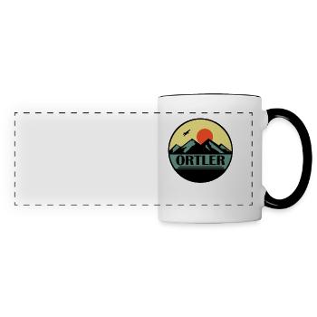 Ortler - Mug panoramique contrasté et blanc - blanc/noir - Devant